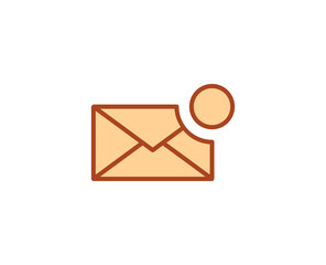 Mail flat icon. Thin line signs for design logo, visit card, etc. Single high-quality outline symbol for web design or mobile app. Marketing outline pictogram.