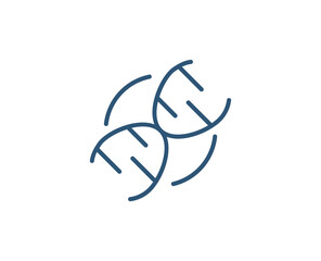 Naklejka premium DNA flat icon. Thin line signs for design logo, visit card, etc. Single high-quality outline symbol for web design or mobile app. Medical outline pictogram.