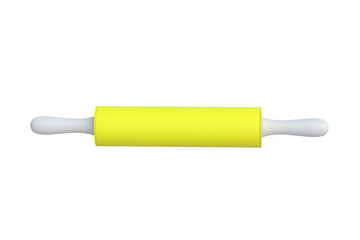 Modern rolling pin isolated on white background. 3d render