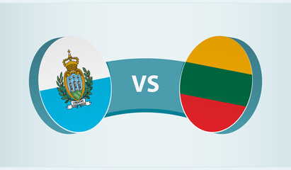 San Marino versus Lithuania, team sports competition concept.