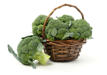  Broccoli vegetable on white background 