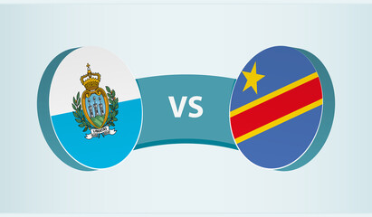 San Marino versus DR Congo, team sports competition concept.