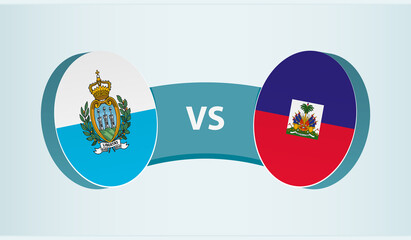 San Marino versus Haiti, team sports competition concept.