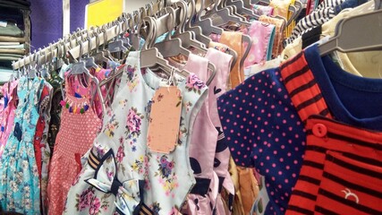 colorful clothes in a shop