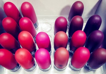 pink and red lipstick