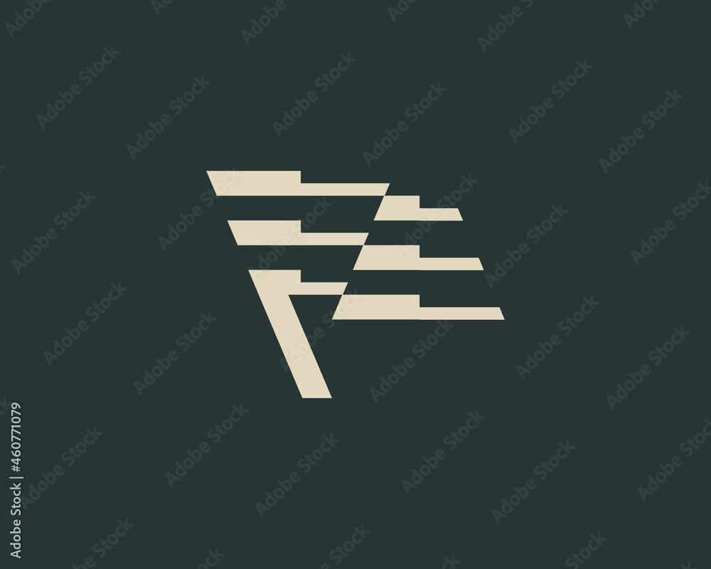 Aufkleber abstract waving flag in minimalistic style logo concept. universal pointer, success, finish vector e
