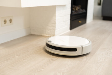 robotic vacuum cleaner on the floor