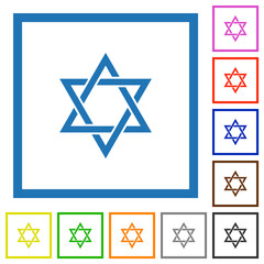 Star of David flat framed icons