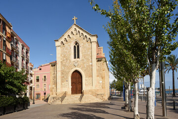 Fototapeta na wymiar Church of Saint Peter in the Serrallo neighborhood of Tarragona, Catalonia, Spain