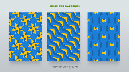Seamless pattern bundle. Abstract cover background collection for your design.