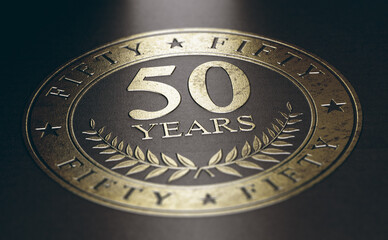 50 years celebration. Fiftieth anniversary.