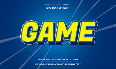 Editable text effect game style