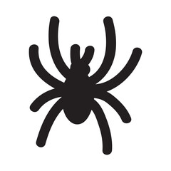 Spider spooky vector doodle illustration for Halloween party invitation, trick and treat fabric, scary ghost event greeting card, poster, banner.