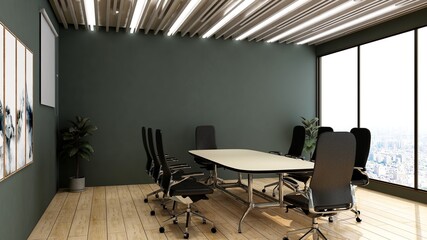 modern office meeting room for company logo mockup