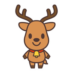 かわいいトナカイのキャラクター　Cute reindeer character vector illustration