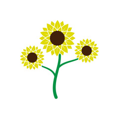 Sunflower icon design illustration template vector