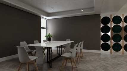 modern office meeting room for company logo mockup