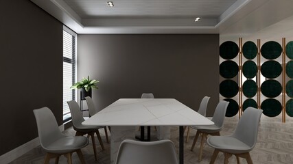 modern office meeting room for company logo mockup
