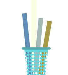 The litter bin is office. Paper bucket.