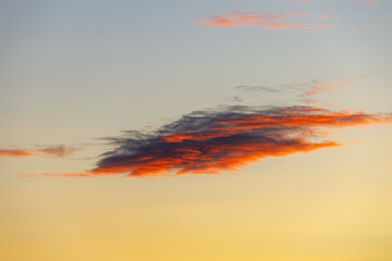 Clouds at the sunset time 