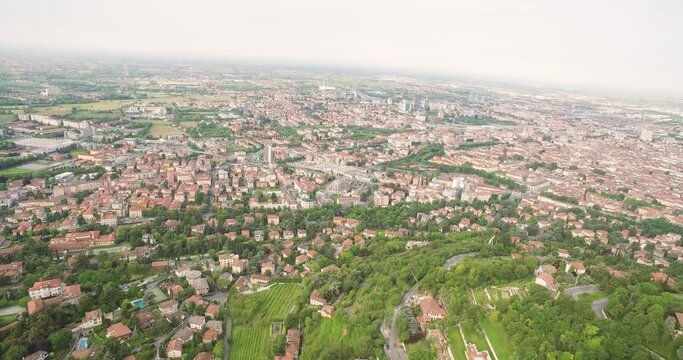 Brescia Italy Panoramic Aerial View