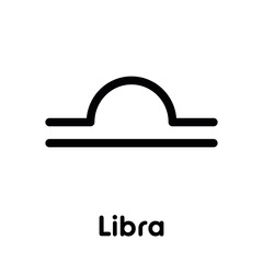 Libra - astrological sign. One of twelve zodiac symbols. Simple solid line vector icon.