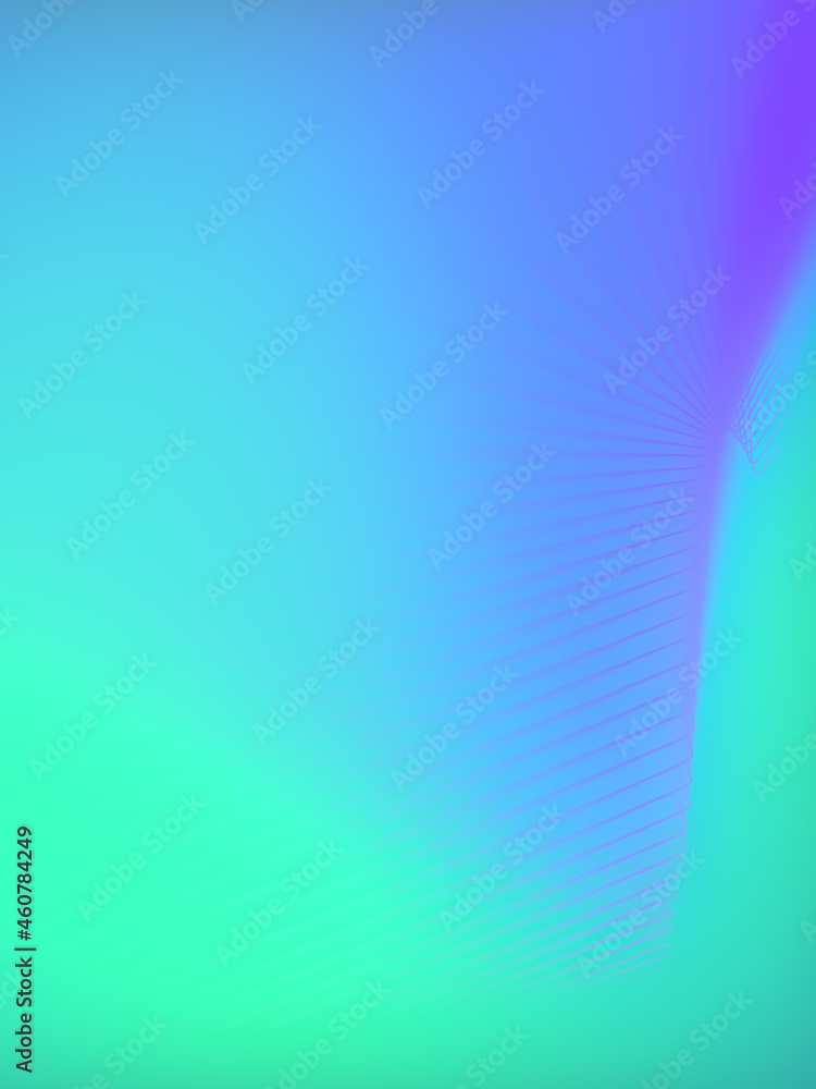 Poster Rotating geometric shapes art background 3d rendering digital illustration. Modern tech twisted lines