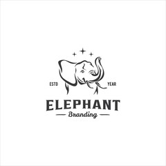 Obraz premium Elephant Logo Design Vector Image