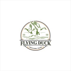 Duck Mallard Fowl Bird Logo Design Vector Image