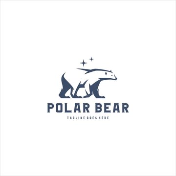 Polar Bear Logo Design Vector Image