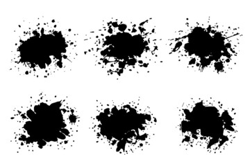 Grunge ink blot with streaks,splashes,spots,dots,streaks.Abstract spot.Splatters of paint, watercolor for Rorschach Test.Use for the design of postcards,banners,posters. Isolated.Vector illustration