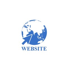 Fototapeta premium Blue Website icon isolated on white background