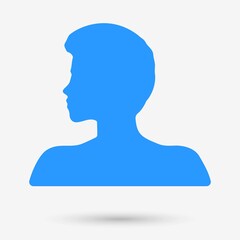 Silhouette girl isolated object. Vector illustration.