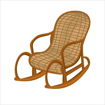 Hand-drawn  Rocking Chair. Vector Illustration