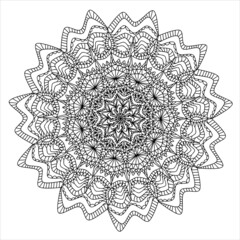 Coloring antistress. Floral ornament. Vector (3)