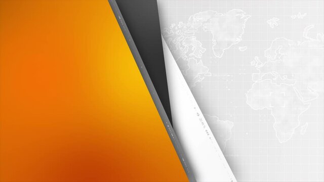 Abstract background world map and simplify geometry shape for breaking new intro, technology background
