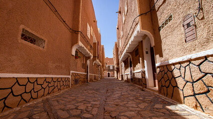 street in the new traditional city of Tafilalt in Ghardaia
