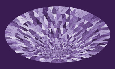 Abstract round concentric pattern with ethnic ornament. Design element