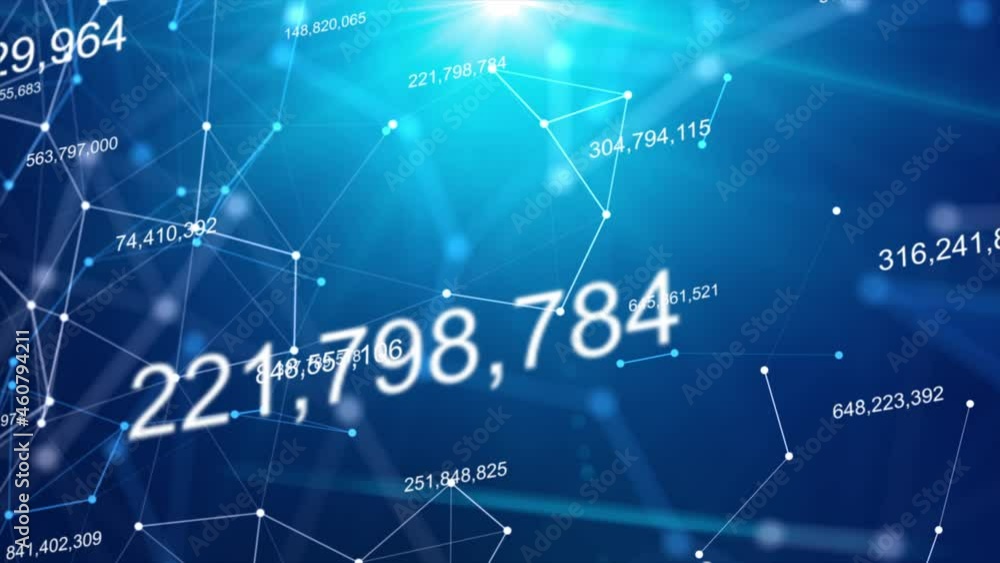 Poster abstract background with dot and connection line for data networking, technology cyber and futuristi