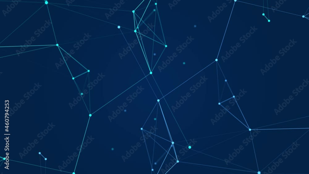 Poster distribution of lines and points in space. digital background of data network connection. 3d renderi