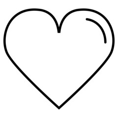 Heart icon vector black/white healthcare medicine love