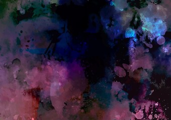 ピンク色と紫色の水彩テクスチャ背景
