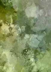 緑色の幻想的なキラキラ水彩テクスチャ背景
