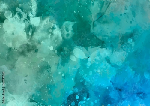 幻想的な水彩の水色テクスチャ背景 Wall Mural Wallpaper Murals いおるな