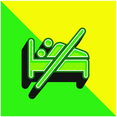 Abstinence Green and yellow modern 3d vector icon logo
