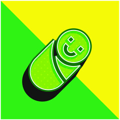 Baby Green and yellow modern 3d vector icon logo