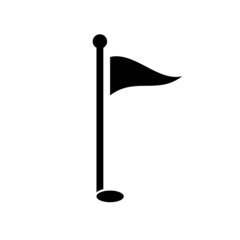 Golf flag icon isolated. Vector