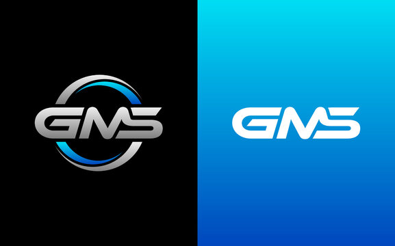 GMS Letter Initial Logo Design Template Vector Illustration