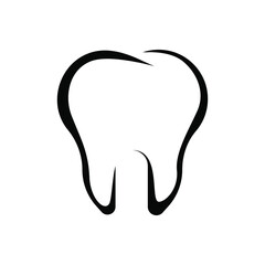 Tooth vector icon. dentist illustration sign. fang symbol or logo.