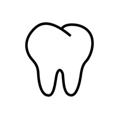 Tooth vector icon. dentist illustration sign. fang symbol or logo.
